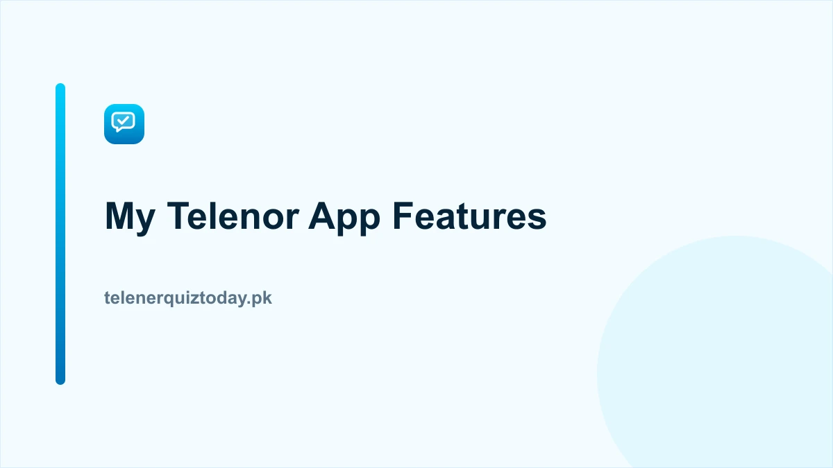 My Telenor App features overview