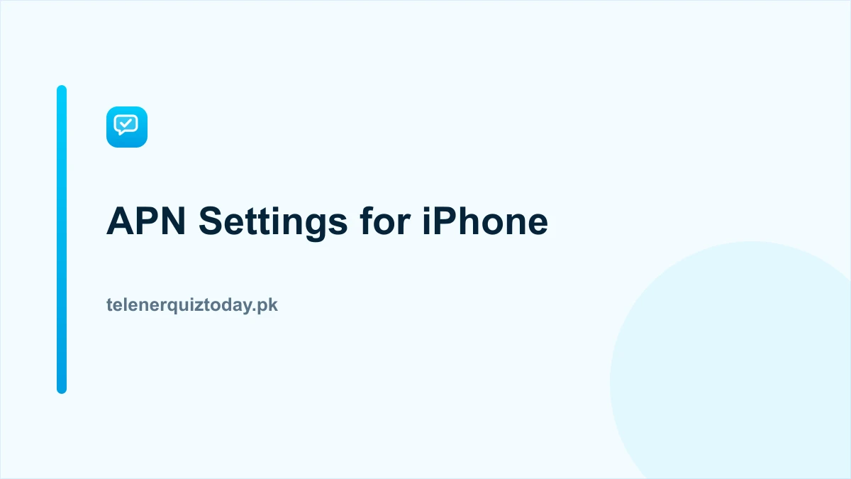 Telenor APN settings for iPhone iOS