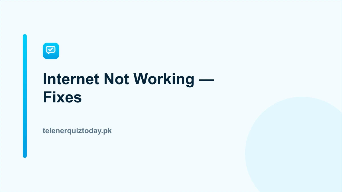 Telenor internet not working troubleshooting