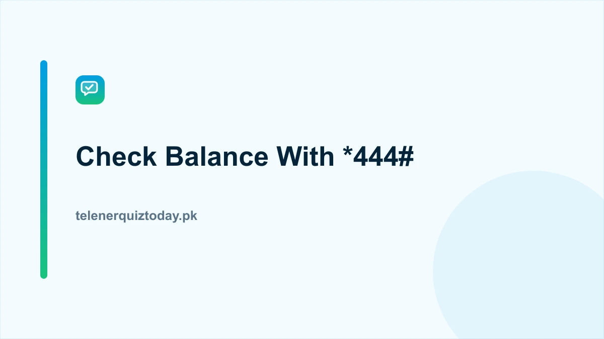 Check Telenor balance using USSD code 444