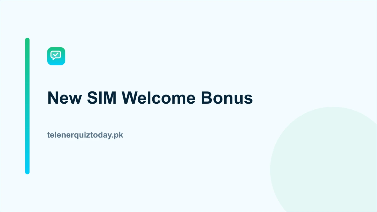 Telenor new SIM free MB welcome bonus