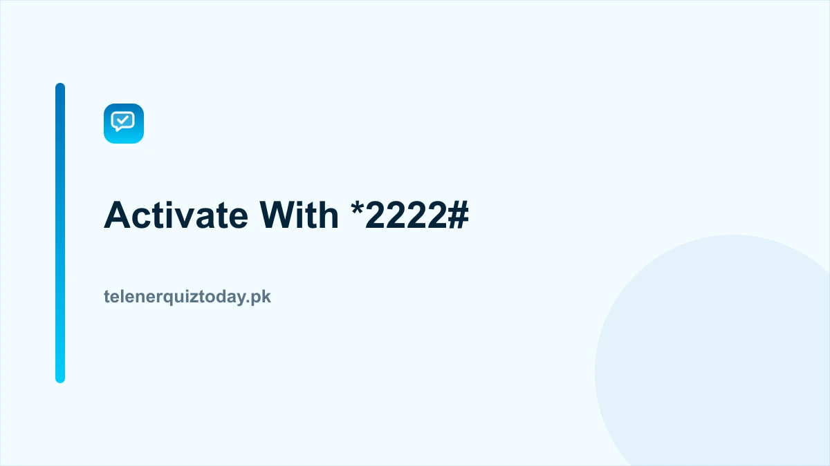 Activate Telenor SIM Lagao Offer with 2222 code
