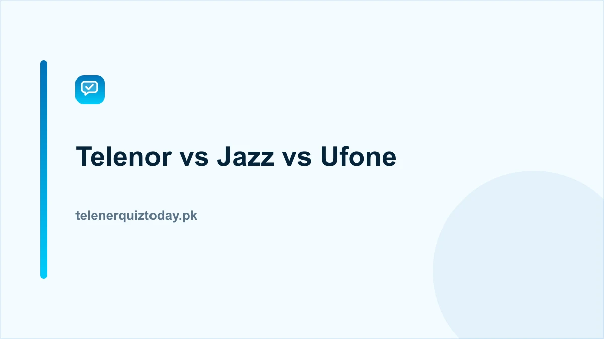 Telenor vs Jazz vs Ufone SIM Lagao Offer comparison
